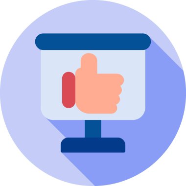 Başparmak yukarı. Basit resimleme