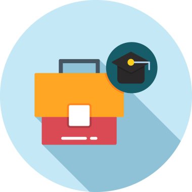 eğitim düz vektör simgesi