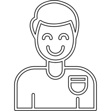 İş adamı simgesi vektör illüstrasyonu