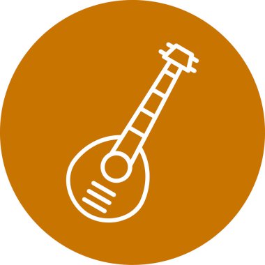 Gitar. Web simgesi basit illüstrasyon