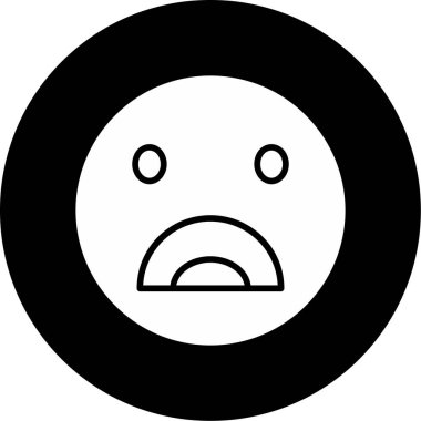 modada izole edilmiş arka planda üzgün yüz simgesi.
