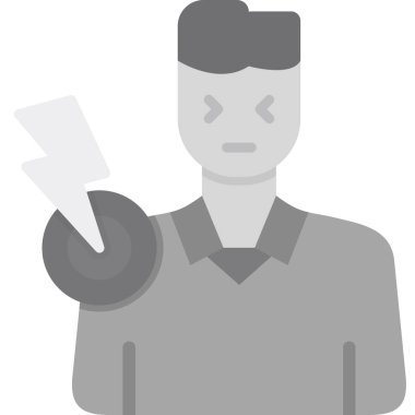 Elektrik prizi olan bir adamın vektör çizimi