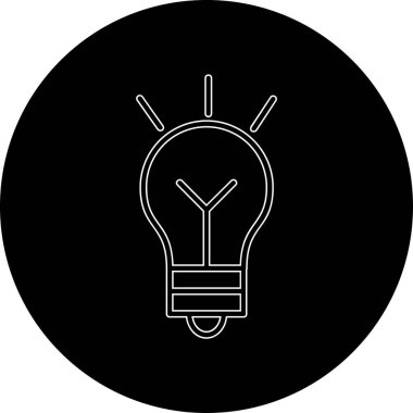 Ampul simgesinin vektör illüstrasyonu