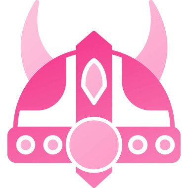 Beyaz arkaplan ve kurdeleli pembe simge