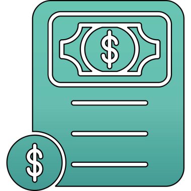 Dolar. Web simgesi basit illüstrasyon