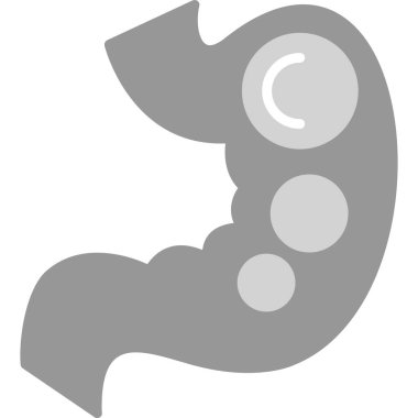 Bir midenin siyah beyaz karikatür çiziminin vektör çizimi