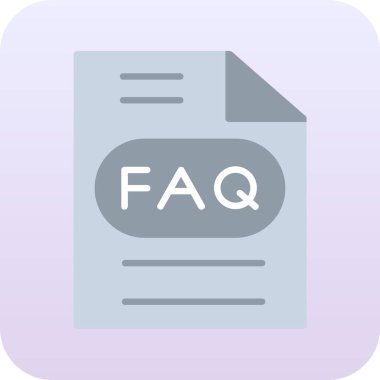 Faq. Web simgesi basit illüstrasyon