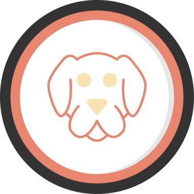 hayvan köpek düz simgesi