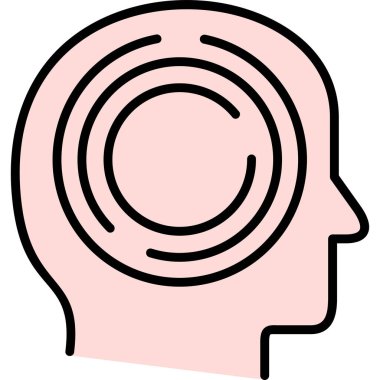 Beyin. Web simgesi basit illüstrasyon