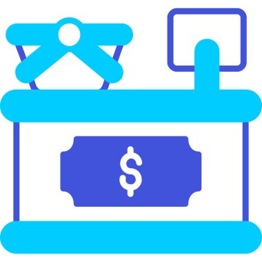 Dolar kutusu web vektör illüstrasyonu