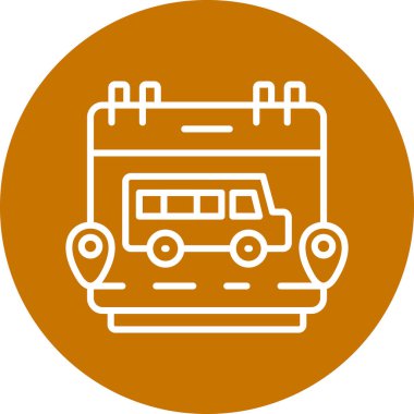 Otobüs. Web simgesi basit illüstrasyon