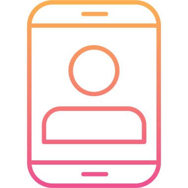 Cep telefonu. Web simgesi basit illüstrasyon