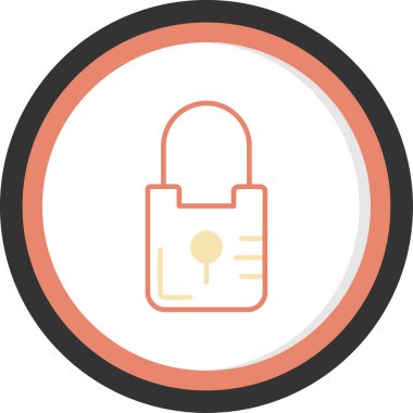 Kilit simgesi. vektör illüstrasyonu