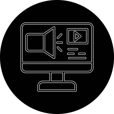 vektör lcd simgesi illüstrasyonu