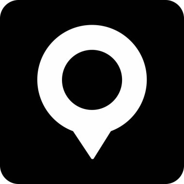 konum haritası gezinme simgesi katı biçiminde