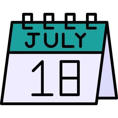 Takvim simgesi tasarımı, vektör illüstrasyonu