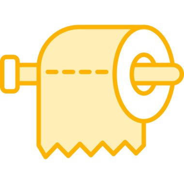 Tuvalet kağıdı simgesinin vektör illüstrasyonu