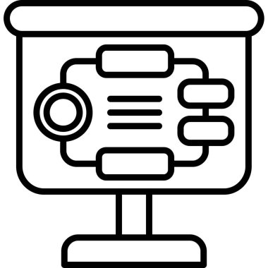 Veri veritabanı ağ simgesi ana hat biçiminde