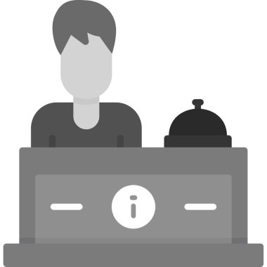 düz simge siyah beyaz kahve ile