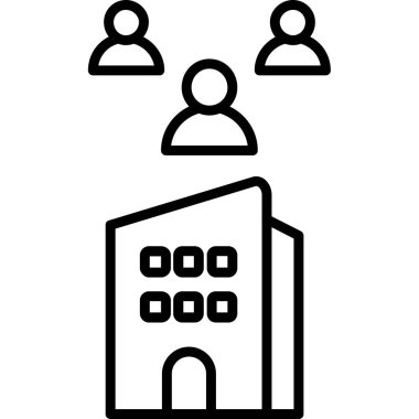 Bina. Web simgesi basit illüstrasyon