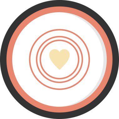 Bir kalp simgesinin vektör illüstrasyonu