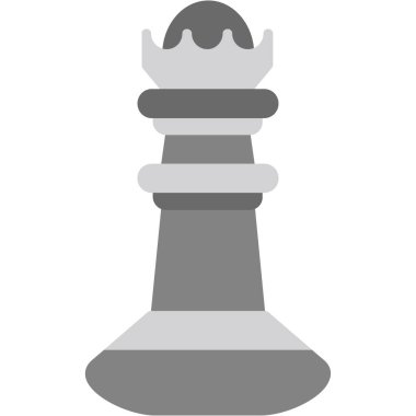 oyun satranç taşı simgesi düz biçimli