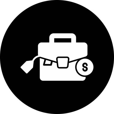 evrak çantası simgesi, vektör illüstrasyonu