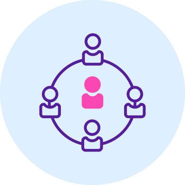 İnsanların vektör illüstrasyon simgesi, takım çalışması