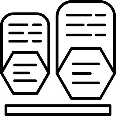 veri depolama. Web simgesi basit illüstrasyon