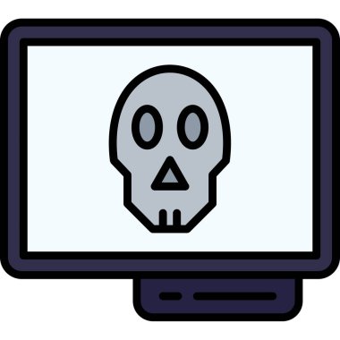 Ölü kafatası ikonu. vektör illüstrasyonu