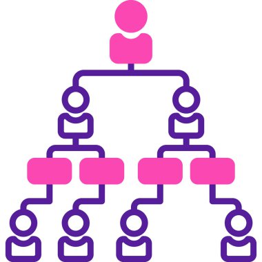 hiyerarşi. Web simgesi basit illüstrasyon