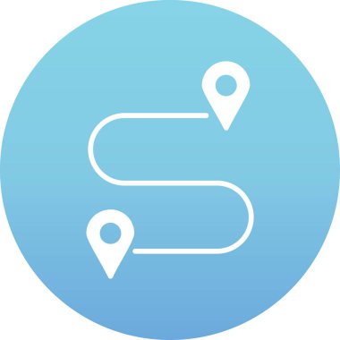 Harita rotası pin simgesi beyaz arkaplanda izole edilmiş modayı izlemektedir. gps ve navigasyon sembolü.