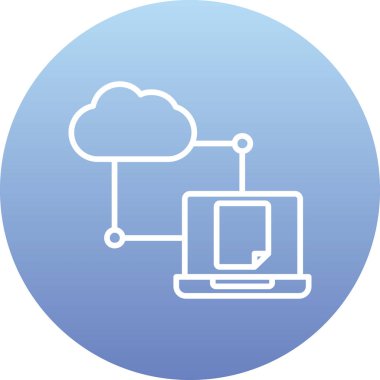 Bulut hesaplama. vektör simgesi