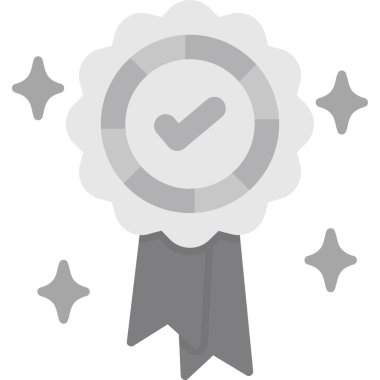 Başarı ödülü simgesi düz stil