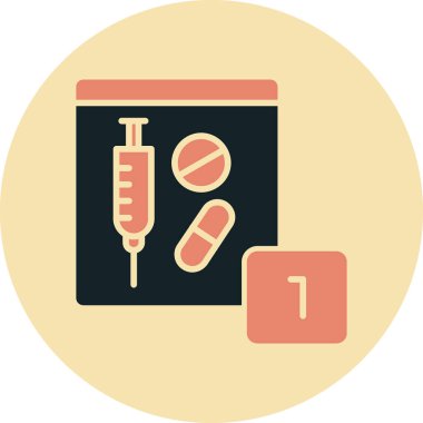 Tıp simgesi, vektör illüstrasyonu