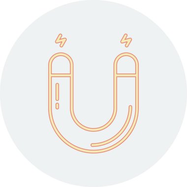 Mıknatıs modern simgesinin vektör çizimi