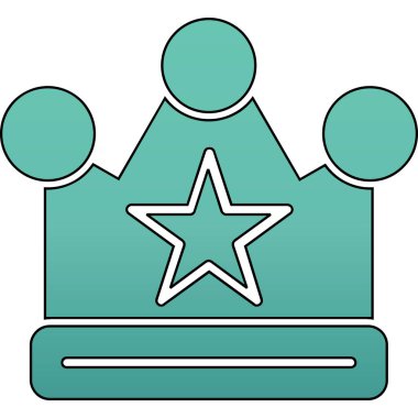 Taç. Web simgesi basit illüstrasyon