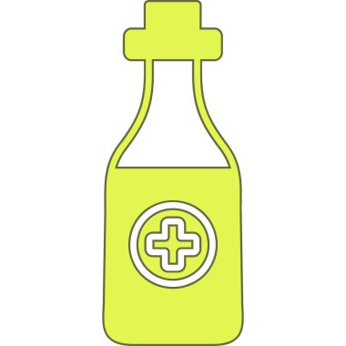 Bir bira şişesinin vektör çizimi