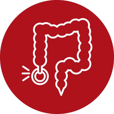 Kırmızı bir simgenin vektör illüstrasyonu