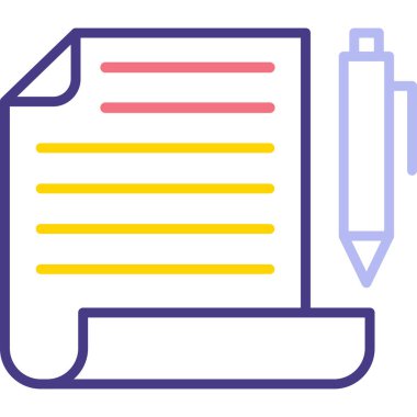 vektör belgesi simgesi, basit tasarım