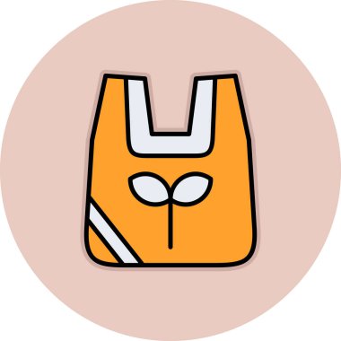 Sırt çantası simgesinin vektör çizimi