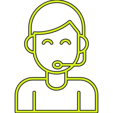 Konuşma baloncukları olan genç adam Avatar karakter çizimi tasarımı