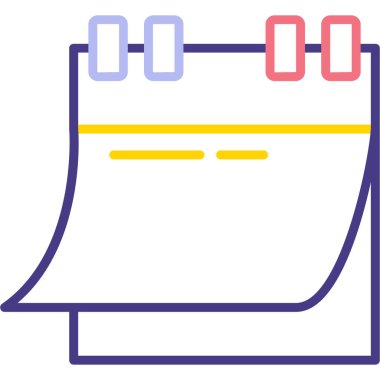 Takvim simgesi vektör illüstrasyonu