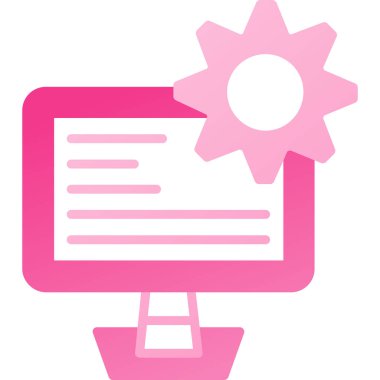 Bilgisayar ayarları vektör simgesi modern illüstrasyon