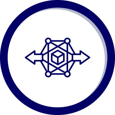 şebeke. Web simgesi basit illüstrasyon