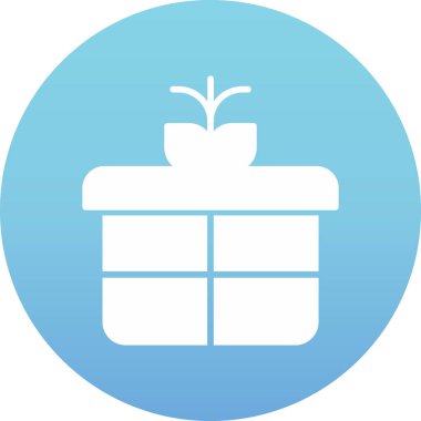 Moda stili izole edilmiş arkaplan kutucuğu hediye simgesi