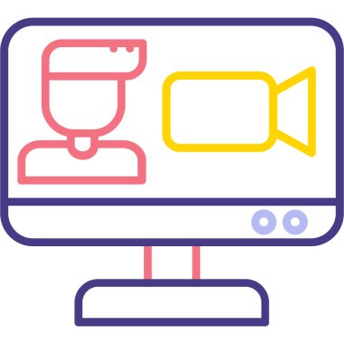 Bilgisayar. Web simgesi basit tasarım