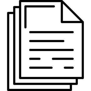 kağıt dosya simgesi ana hat biçiminde