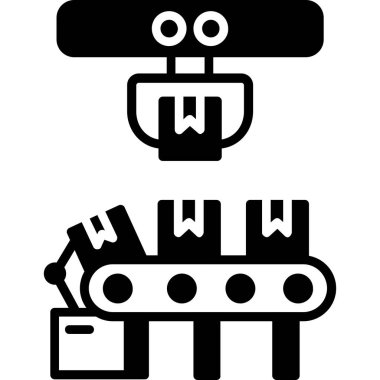 Konveyör bant vektör simgesi