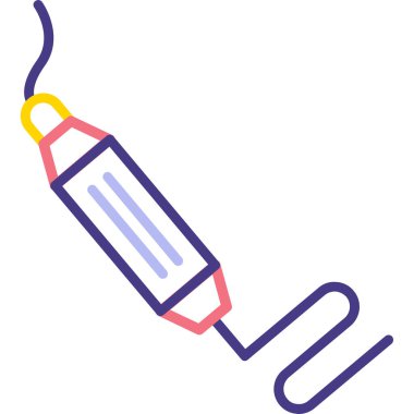Tıbbi termometrenin bir simgesinin vektör çizimi